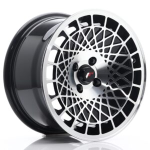 Japan Racing JR14 15x8 ET20-25 BLANK Gloss Black Machined Face