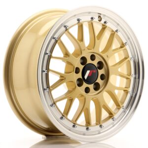 Japan Racing JR23 16x7 ET20-45 5H BLANK Gold w/ Machined Lip