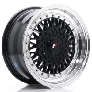 Japan Racing JR9 16x8 ET25 BLANK Gloss Black w/ Machined Lip