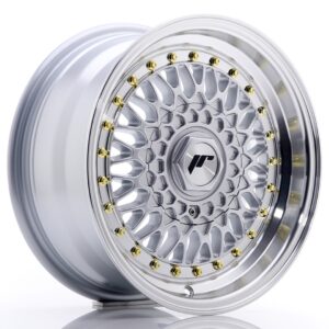 Japan Racing JR9 15x8 ET15 4x100/114 Silver w/ Machined Lip