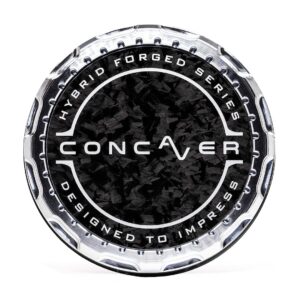 Concaver Premium Center Cap - Forged Carbon - Silver Machined